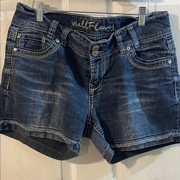 Wallflower Indigo Denim Shorts - Picture 1 of 7